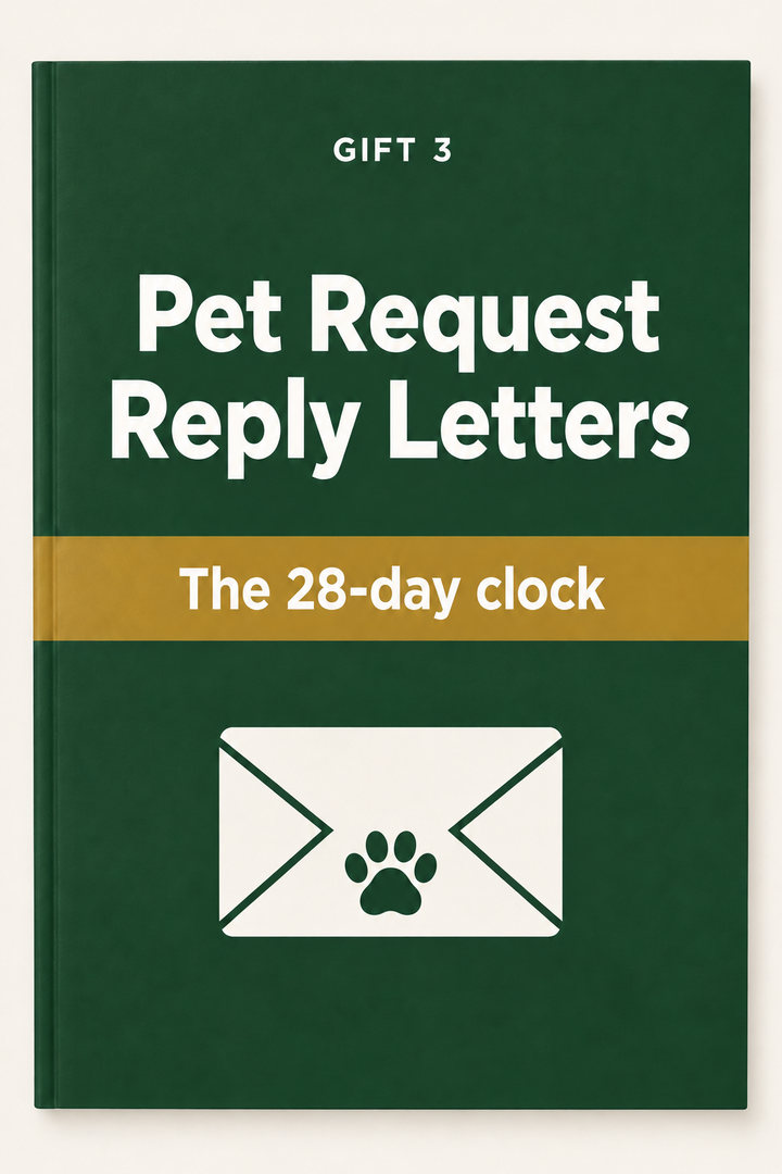 Pet Request Reply Letters (28-day clock)