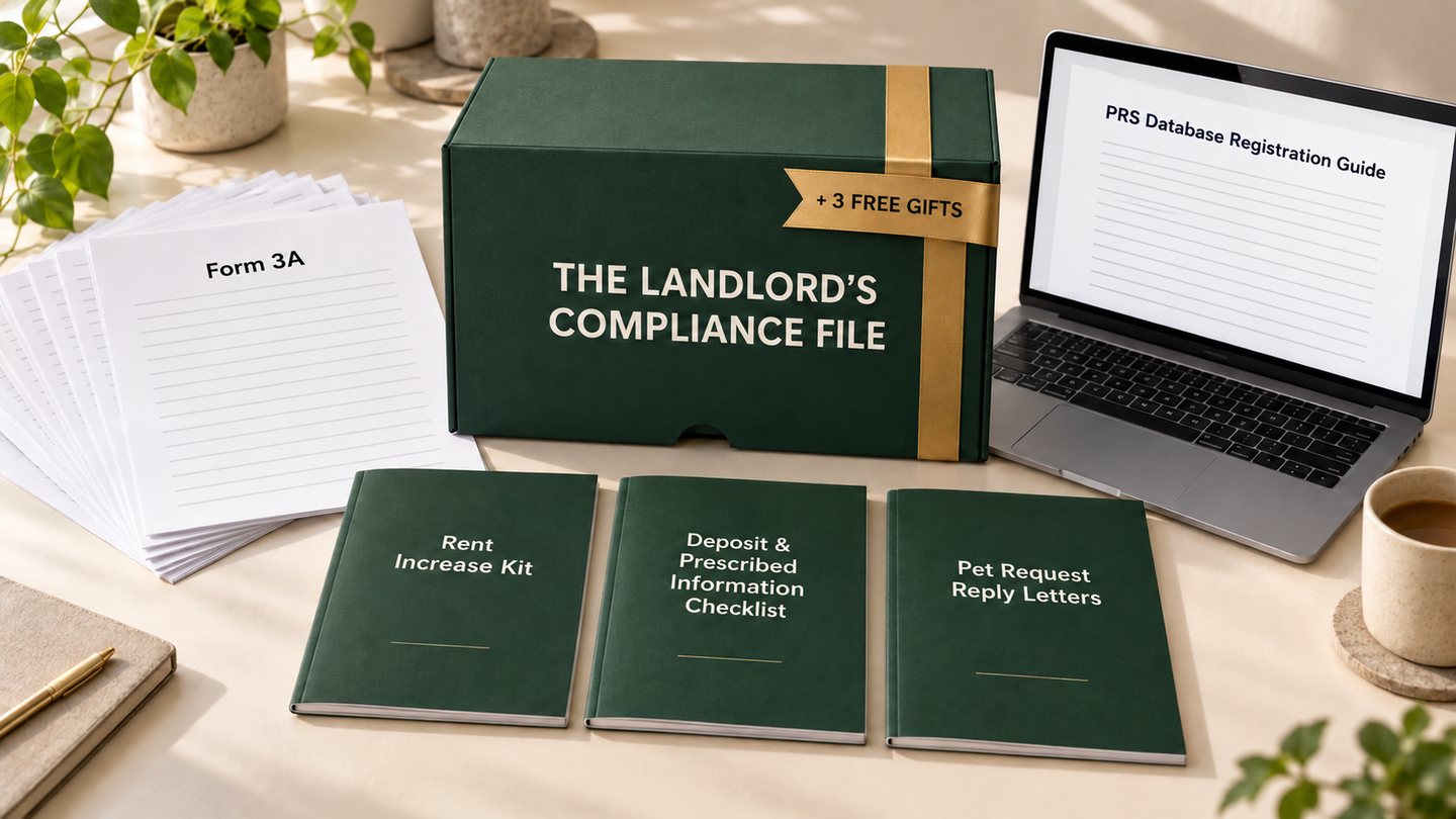 Everything you receive: box file, forms, registration guide and three gift booklets