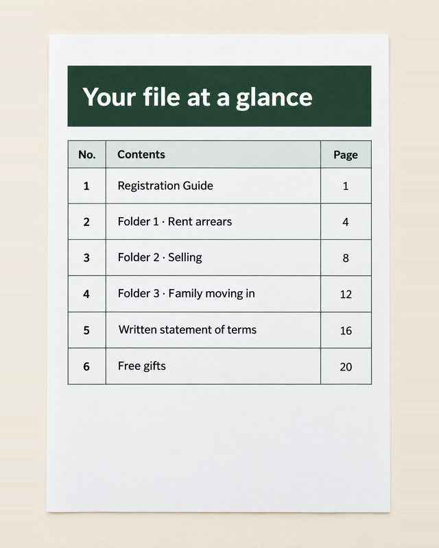 Your file at a glance